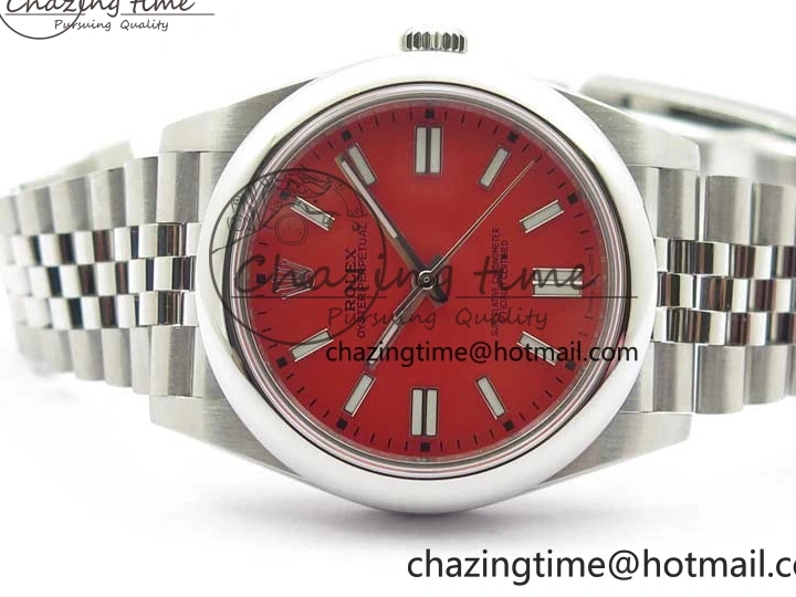 Bracelet Jubilee Dial SS A2813 Perpetual BP 41mm on Oyster Maker Best Red Edition 124300 0104